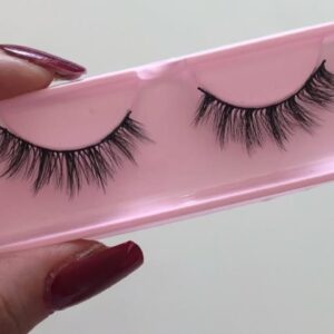 Eyelashes with glue Pink-Box