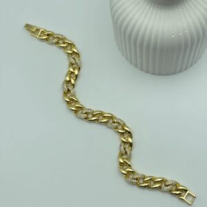 Gold Cuban Link with Stones